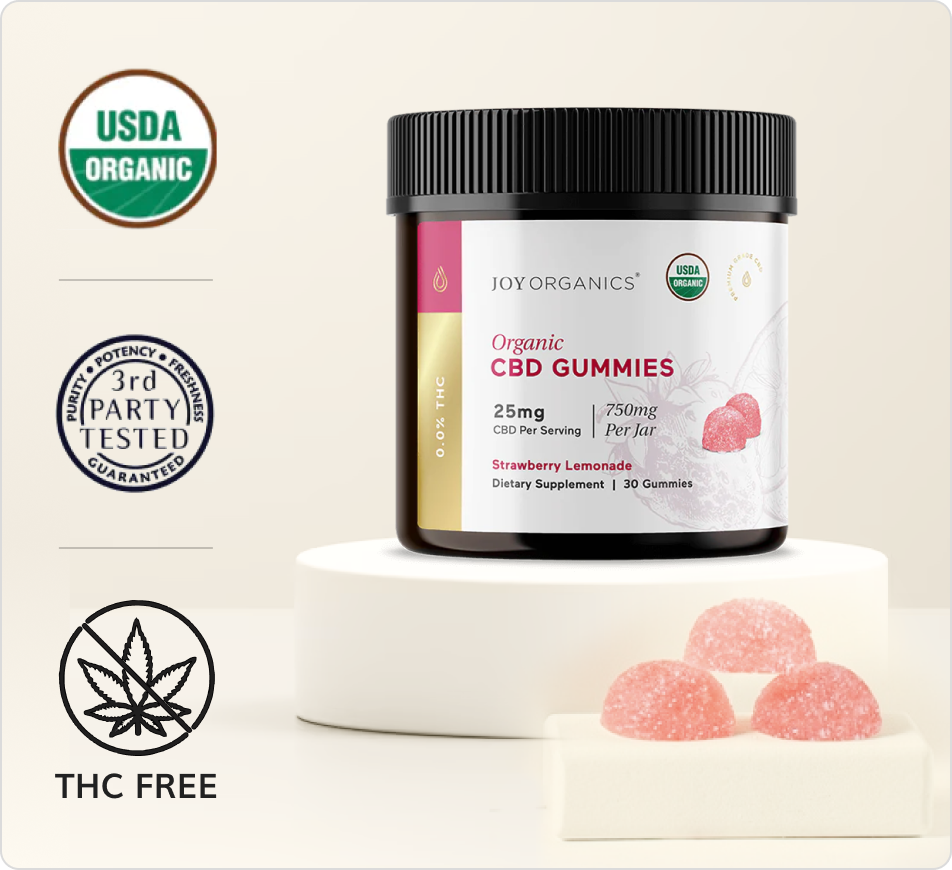 Organic CBD Gummies (THC-Free) - Strawberry Lemonade