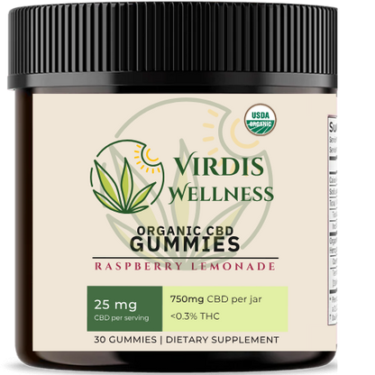 Organic Full Spectrum CBD Gummies with THC - Raspberry Lemonade (Qty 30)